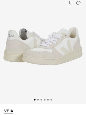 BNWT VEJA V-10 B Mesh Sneakers in White/Natural/Pierre